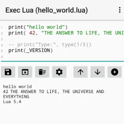 Значок Exec Lua - Lua IDE & HTTP/MQTT