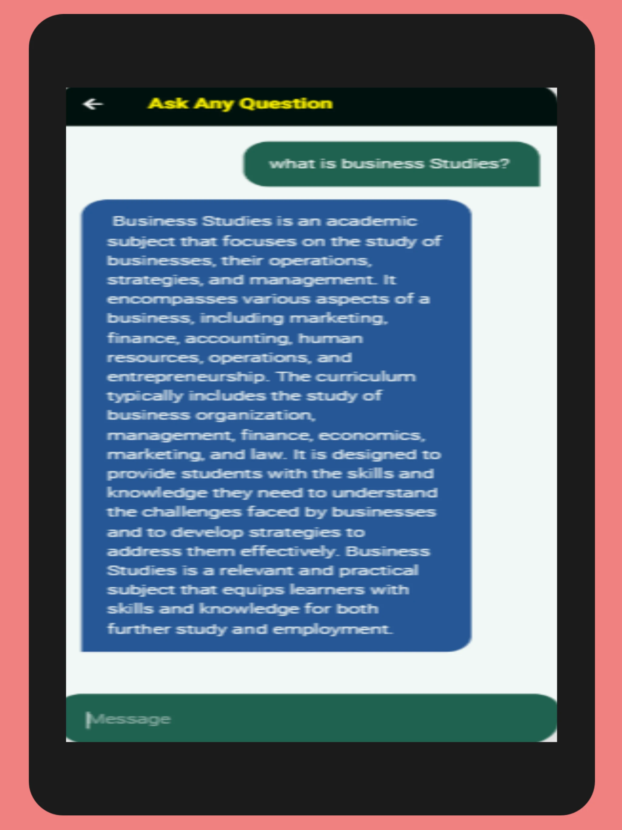 Business Studies (J.S.S 1-3) screenshot